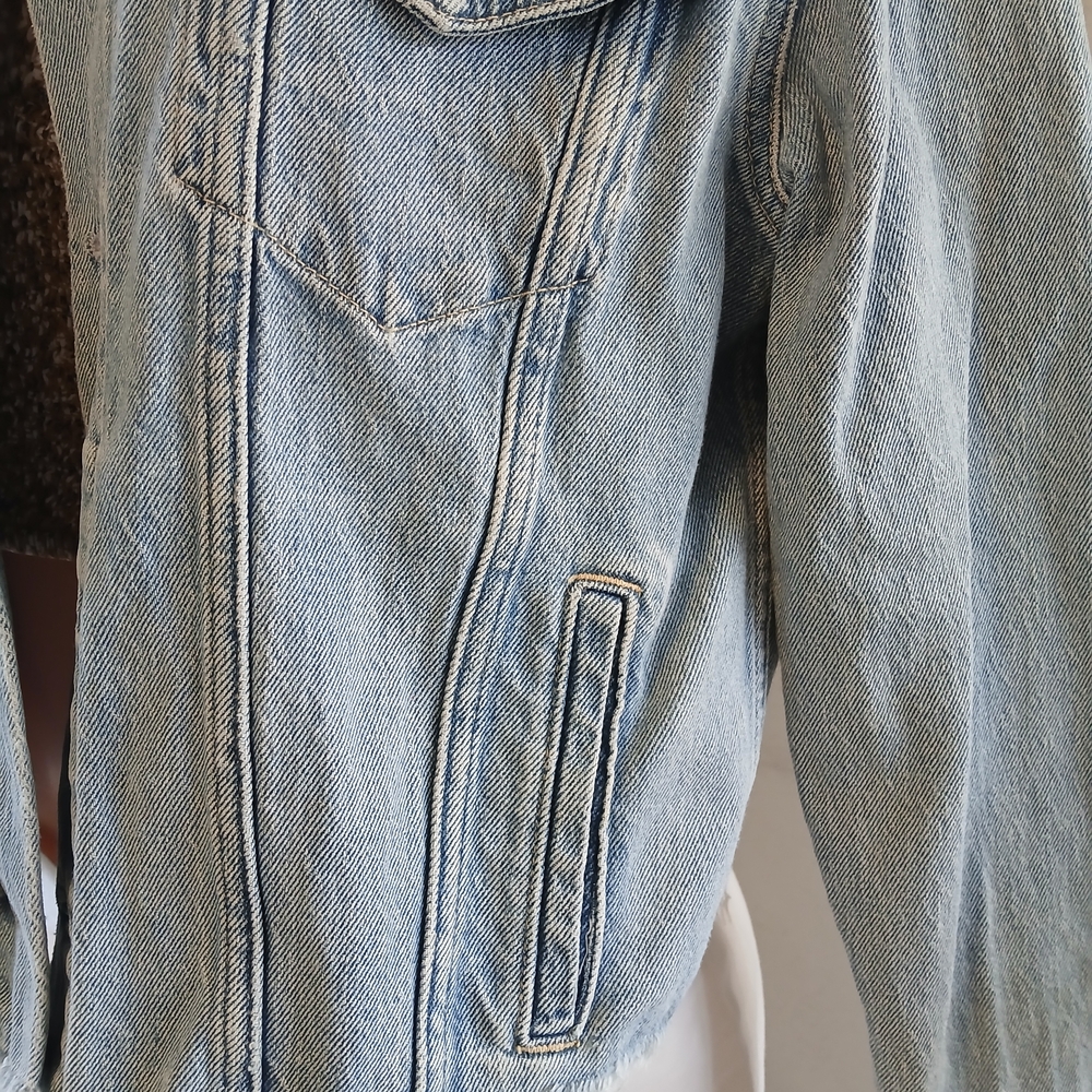 Eesome Light Blue Denim Jacket with Copper Accents - Picture 5 of 9